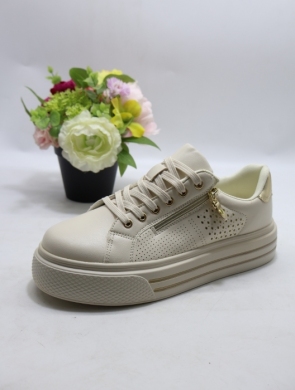 Buty sportowe damskie na płaskim (37-41) LXC8623 BEIGE