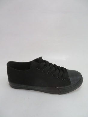 Trampki damskie na płaskim (36-41) 7-B16B ALL BLACK