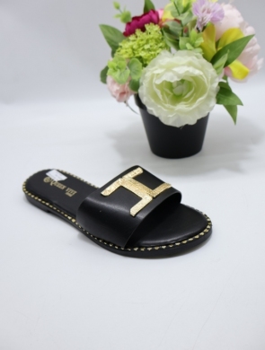 Klapki damskie na płaskim (36-41) 98-152 BLACK