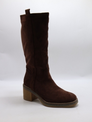 Kozaki damskie na obcasie (36-41) 8189 BROWN