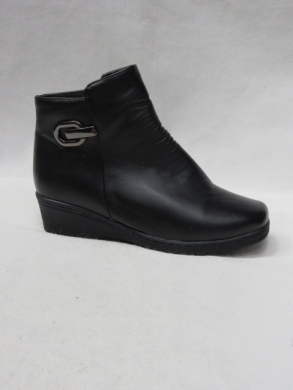 Botki damskie ocieplane na koturnie (36-42) 2209 BLACK