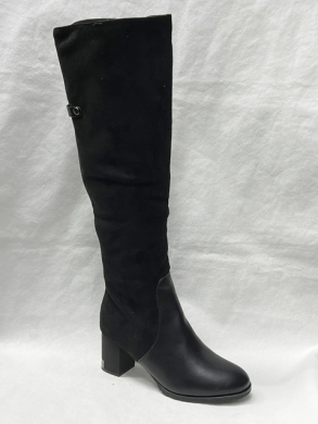 Kozaki damskie ocieplane na obcasie (36-40) X-17565-8B1 BLACK