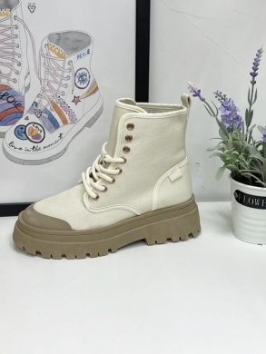 Botki damskie na płaskim (36-41) 9217-1 BEIGE