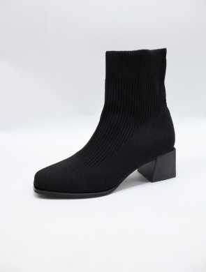 Botki damskie na obcasie (36-41) 9503A BLACK
