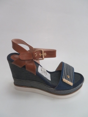 Sandały damskie na koturnie (36-41) K-6 BLUE