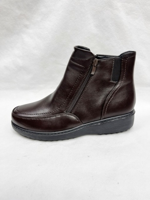 Botki damskie ocieplane na płaskim (36-42) 8140-3 BROWN