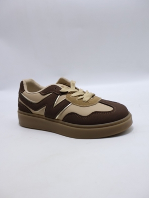 Buty sportowe damskie na płaskim (36-41) 9166 BROWN