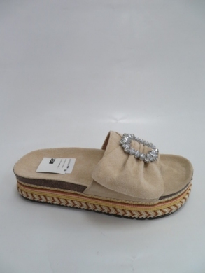 Klapki damskie na płaskim (36-41) TL8-67 BEIGE
