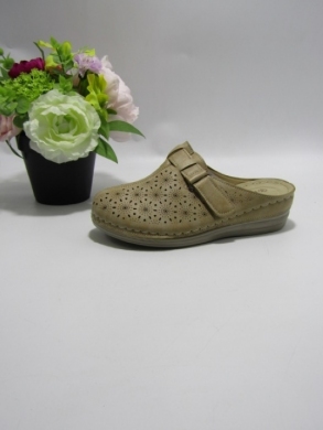 Klapki damskie na koturnie (36-42) 5829-3 CREM