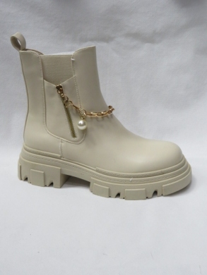 Botki damskie ocieplane na płaskim (36-41) JJ31 BEIGE