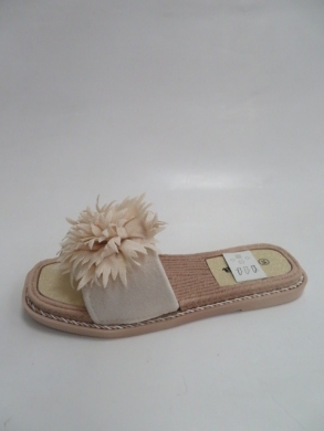 Klapki damskie na płaskim (36-41) LS118 BEIGE