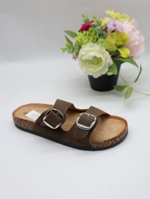 Klapki damskie na płaskim (36-41) SU035 BROWN
