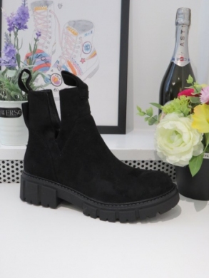 Botki damskie na płaskim (36-41) 5688 BLACK