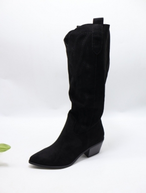 Kozaki damskie na obcasie (36-41) A9559 BLACK