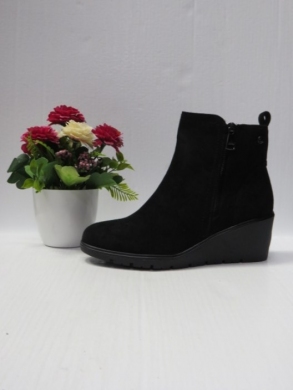 Botki damskie ocieplane na koturnie (36-41) 4431 BLACK