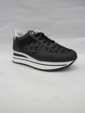 Buty sportowe damskie na płaskim (36-41) N7774 BLACK