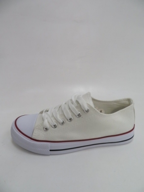 Trampki damskie na płaskim (36-41) 7BW-3R WHITE