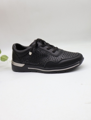 Buty sportowe damskie na płaskim (36-41) H-26 BLACK