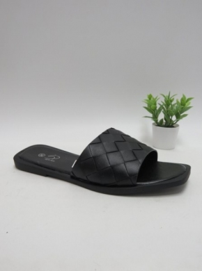 Klapki damskie na płaskim (36-41) W367 BLACK