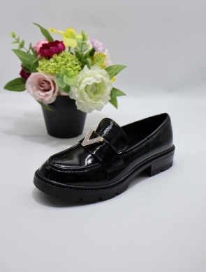 Mokasyny damskie na płaskim (36-41) Y106 BLACK-L