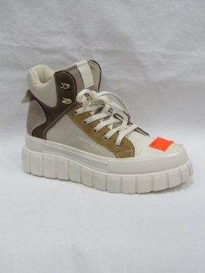 Buty sportowe damskie na płaskim (36-41) 0-238 WHITE/KHAKI