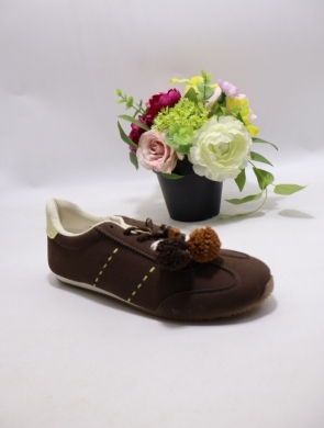 Buty sportowe damskie na płaskim (36-41) EV-519 BROWN