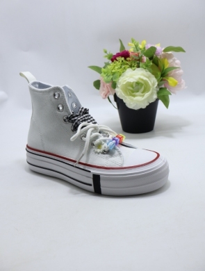 Trampki damskie na płaskim (36-41) 6235 WHITE