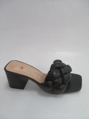 Klapki damskie na obcasie (36-41) T525 BLACK