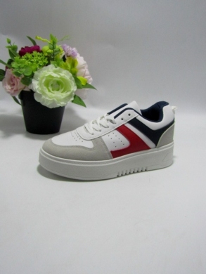 Buty sportowe damskie na płaskim (36-41) 9082 WHITE