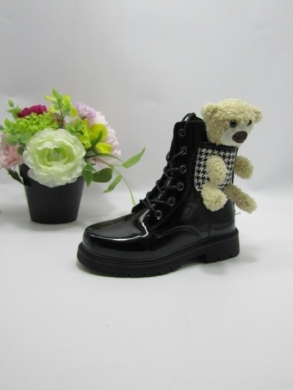 Botki dziewczęce ocieplane (31-36) A8943 GOLD/BLACK