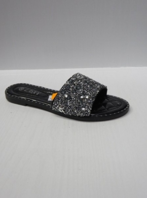 Klapki damskie na płaskim (36-41) F8 BLACK