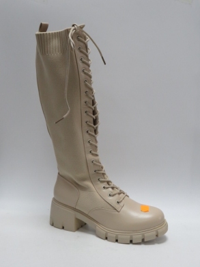 Kozaki damskie na płaskim (36-41) 888-12 BEIGE