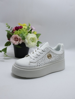 Buty sportowe damskie na płaskim (36-41) LT395-2 WHITE
