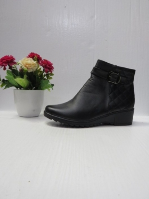 Botki damskie ocieplane na koturnie (36-41) 288-70 BLACK