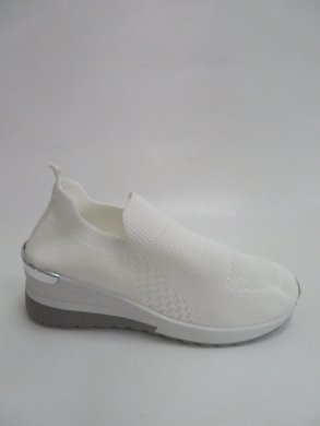 Sportowe Damskie na koturnie (36-41) BO909 WHITE