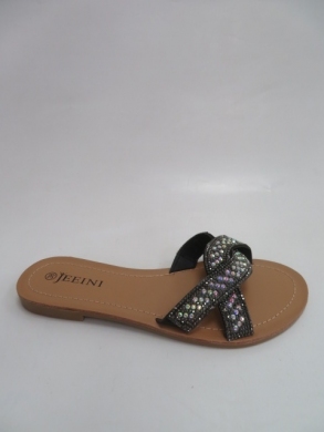 Klapki damskie na płaskim (36-41) J88 BLACK