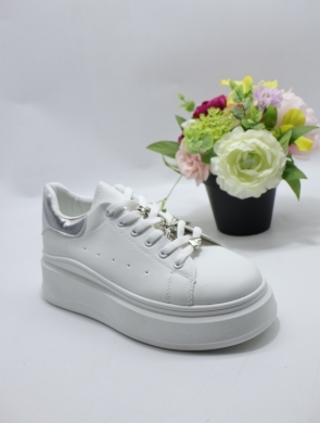 Buty sportowe damskie na płaskim (36-41) A88-170 SILVER