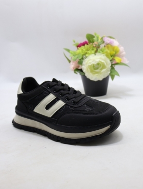 Buty sportowe damskie na płaskim (36-41) B2137 BLACK