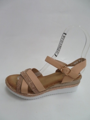 Sandały damskie na koturnie (36-41) AJX-319 BEIGE