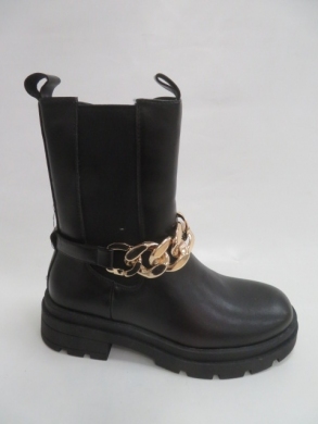 Kozaki damskie ocieplane na płaskim (36-41) 0276 BLACK