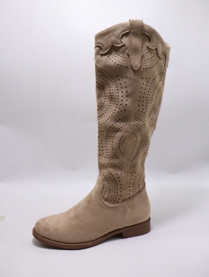 Kozaki damskie na płaskim (36-41) H198-2 KHAKI