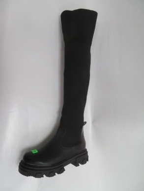 Kozaki damskie jesienne na płaskim (36-41) 6804 BLACK