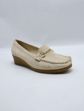 Mokasyny damskie na koturnie (36-41) GS63 BEIGE