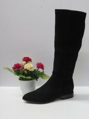 Kozaki damskie na płaskim (36-41) MVP318 BLACK