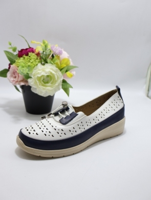 Półbuty damskie na koturnie (39-43) DTA2-06 WH/BLUE