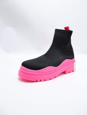 Botki damskie na płaskim (36-41) 28714 BL/FUSHIA