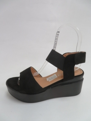 Sandały damskie na koturnie (36-41) 9011 BLACK