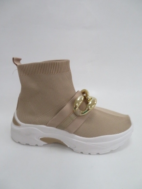 Sneakersy damskie wysokie (36-41) 6737 KHAKI