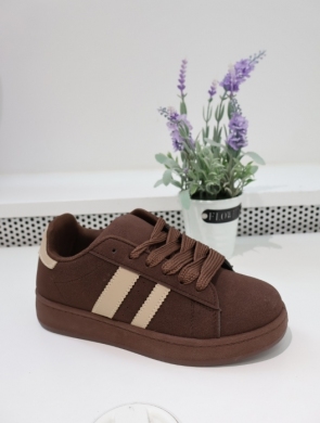 Buty sportowe damskie na płaskim (36-41) C101 brown