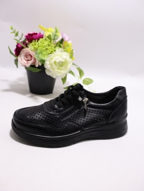 Buty sportowe damskie na płaskim (36-41) BK618 BLACK